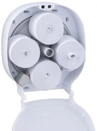 Zásobník na 4 rolky toaletného papiera bez dutinky Merida Hygiene Control, biela