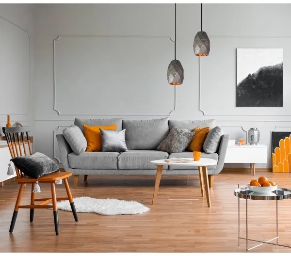 ITALUX MDM-3480/1 GR+GD - Luster na lanku HARLEY 1xE27/40W/230V antracit