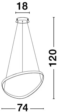 LED luster Aries 74 čierne