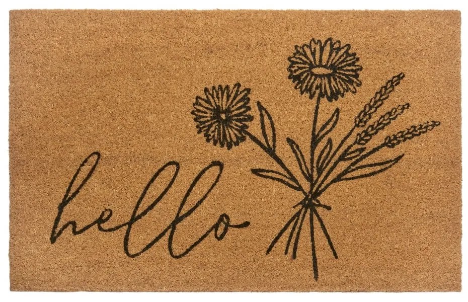 Rohožka z kokosového vlákna 75x45 cm Hello &amp; Flowers - Hanse Home