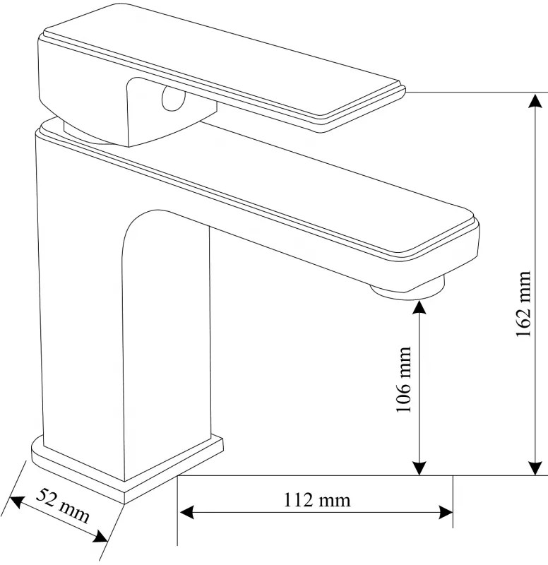 Mexen Mino, umývadlová batéria, čierna matná, 72400-70