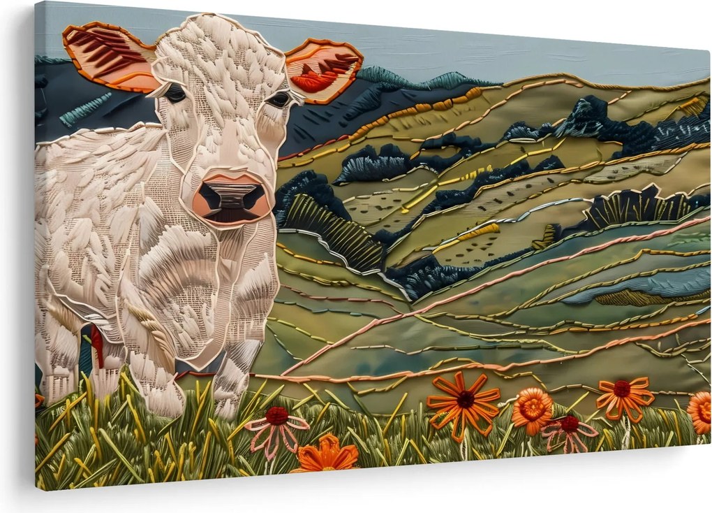 Obraz - Imitácia pleteného motívu (90x60 cm)