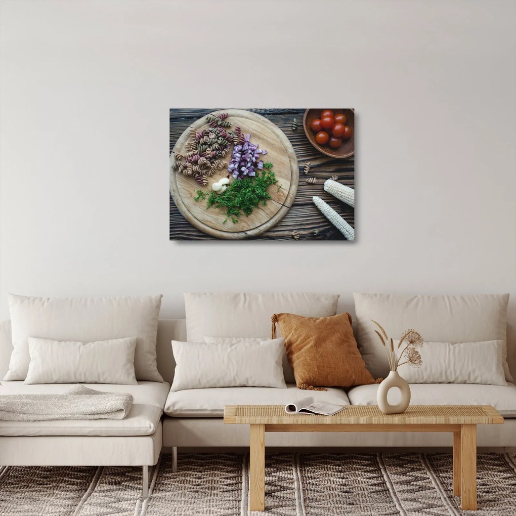 Sklenený obraz - Z kuchynského lopárika (70x50 cm)