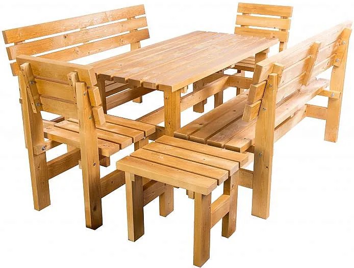 DEOKORK Masívna drevená záhradna stolička TEA 03 hrúbka 38 mm