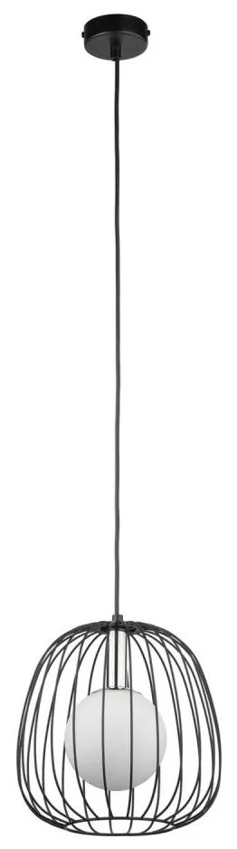 Luster na lanku BELL 1xG9/12W/230V pr. 24 cm čierna/lesklý chróm