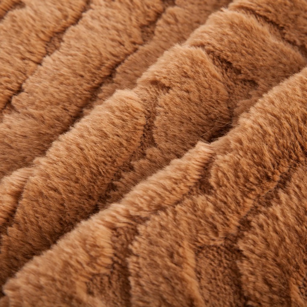 CHLPATÁ DEKA KATE 150X200 CM MEDOVÁ