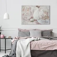 Obraz na plátne KRÁSNE BÉŽOVÉ KVETY Zľava 60 % 90x60 cm