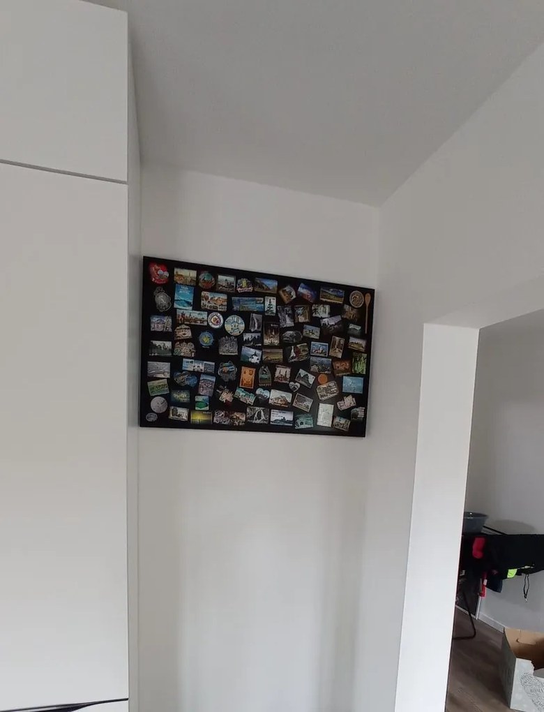 Toptabule.sk TBNMBRBR Čierna tabuľa na magnetky v drevenom čiernom ráme 200x100cm /