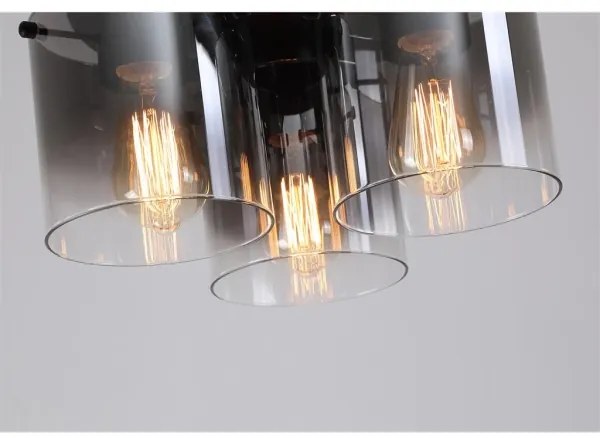 Searchlight 88911-3BK - Stropné svietidlo SWEDEN 3xE27/60W/230V priemer 39 cm čierna/dymová