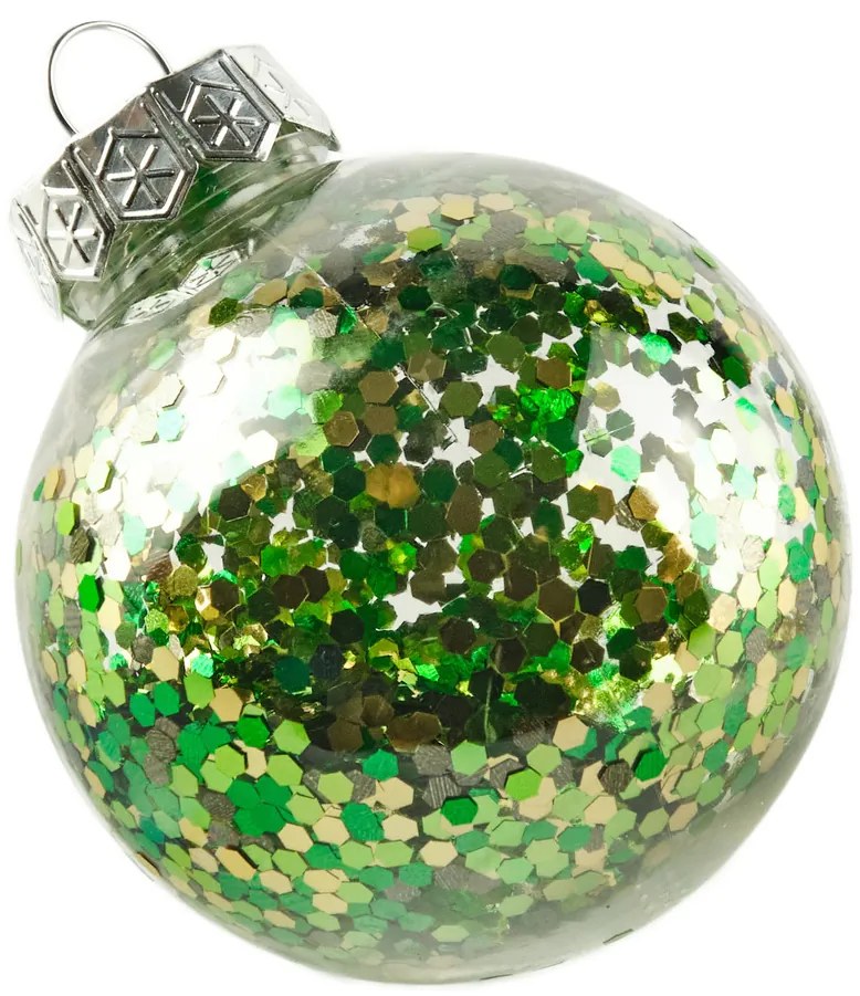 DECOLED Sada ozdob, prům. 7 cm, tmavě zelená