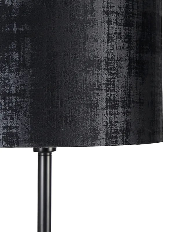 Moderná stojaca lampa s čiernym tienidlom čierna 40 cm - Simplo
