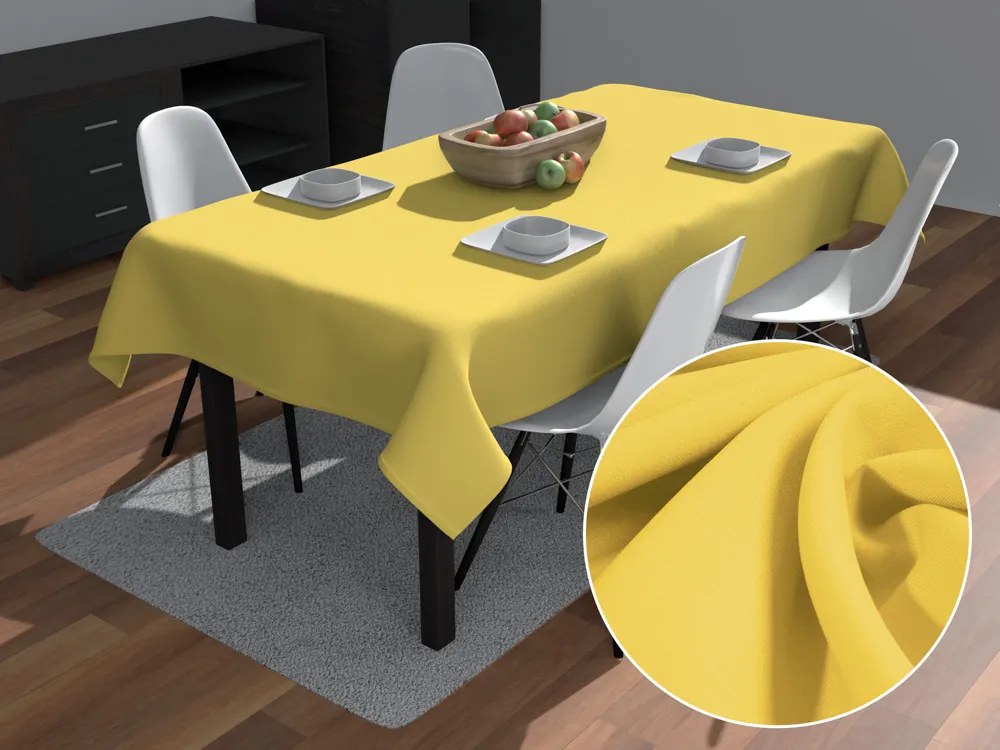 Biante Dekoračný obdĺžnikový obrus Rongo RG-090 Svetlo žltý 120x160 cm