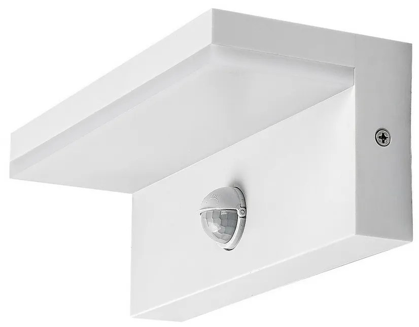 Rabalux 77116 vonkajšie nástenné LED svietidlo Zaragoza, so senzorom, 9W, IP54, biela