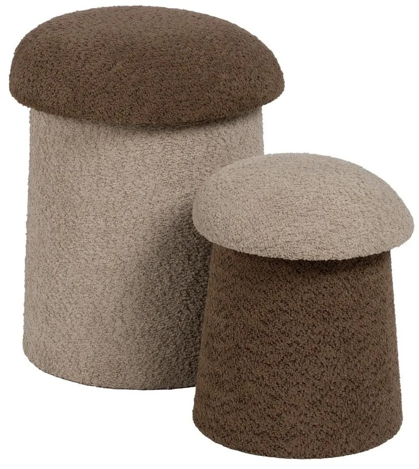 Hnedo-béžový taburet – Ixia