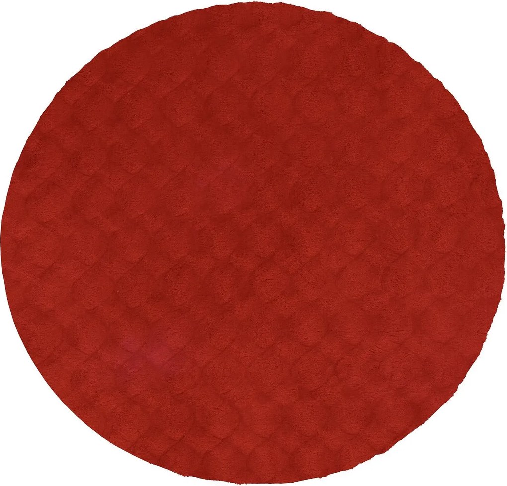 Obsession, Kusový koberec Diamond Cut 800 Red kruh, 200x200 (priemer) kruh, červená, obývacia izba