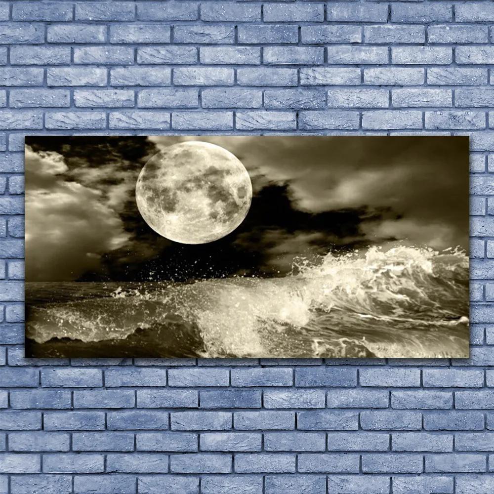 Obraz na akrylátovom skle Noc mesiac príroda 120x60 cm