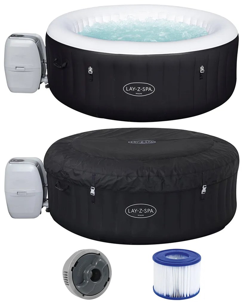BESTWAY Lay-Z-Spa Miami AirJet Vírivka, 180 x 66 cm, 2-4 osoby 60001