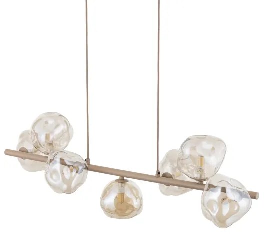 Luster na lankách LAVA 7xG9/8W/230V béžová/dymová béžová