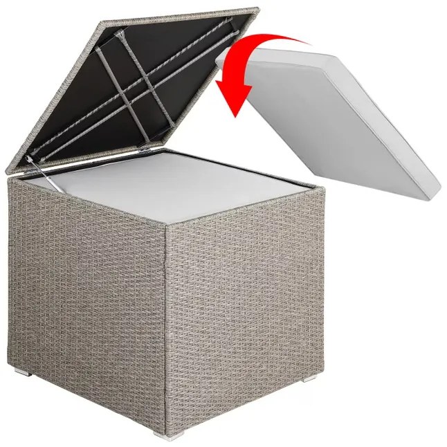 InternetovaZahrada Úložný box 75x75x70 cm - béžová