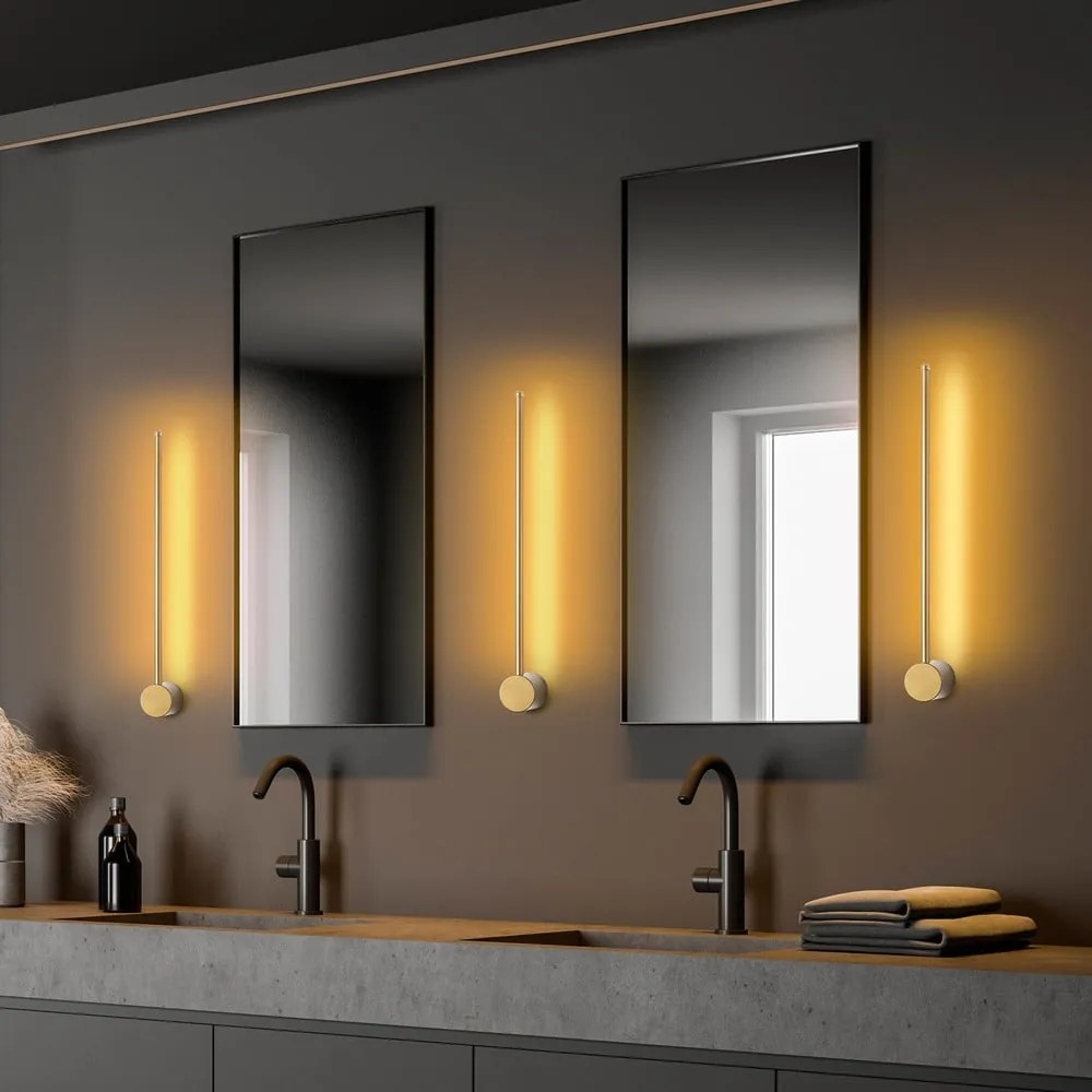 LED nástenné svietidlo v zlatej farbe Sword – Opviq lights