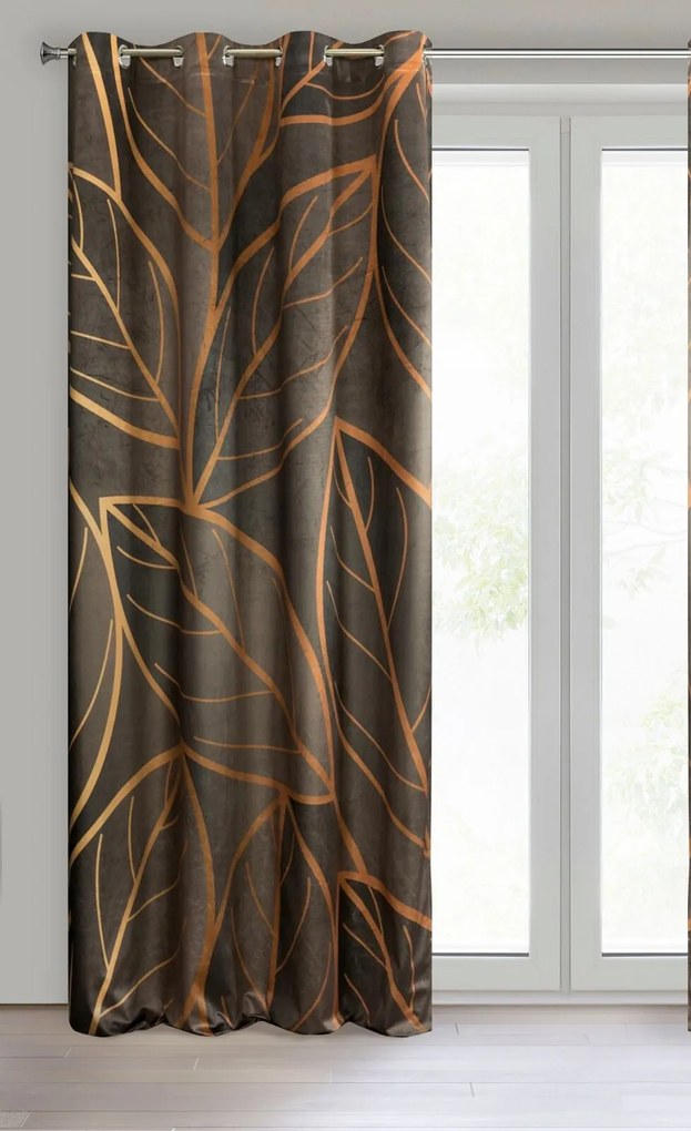 ZATEMŇOVACÍ ZÁVES LIMITED COLLECTION ALISMA2 140X250 CM HNEDÁ