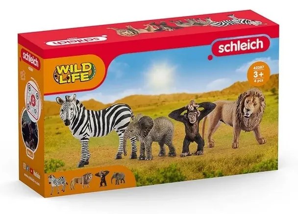 Schleich 42387 Divoké zvieratá, 4 ks