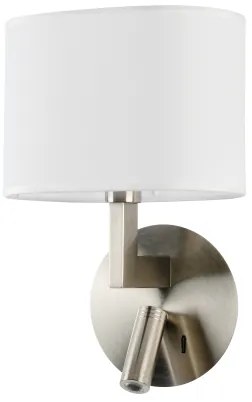 Brilagi - LED Nástenná lampa DAYA 1xE14/40W/230V + LED/3W biela/matný chróm