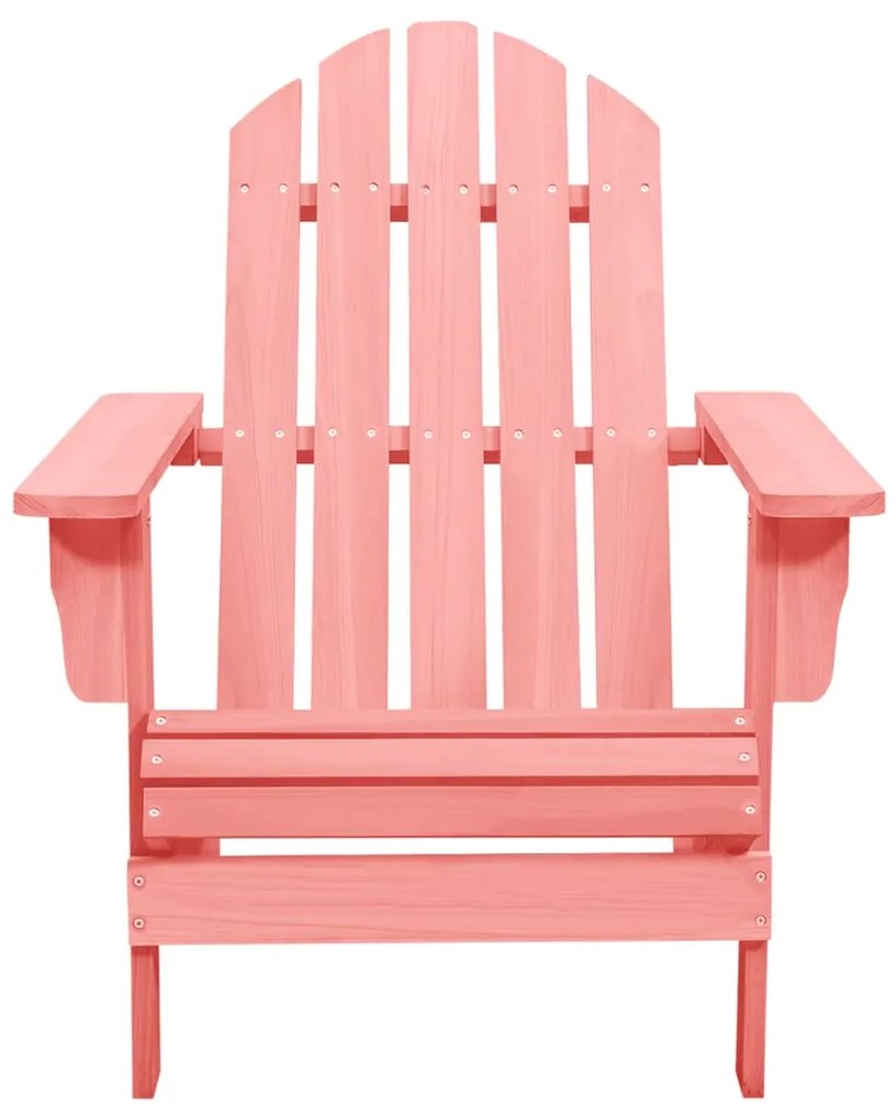 vidaXL Záhradná stolička Adirondack jedľový masív ružová