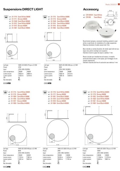 Redo 01-1713 - LED Stmievateľný luster na lanku ORBIT LED/55W/230V bronz