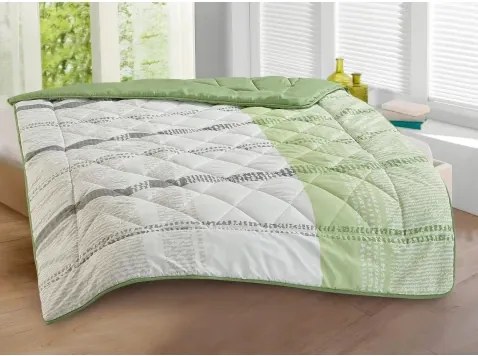 Letná prikrývka Sommer 140x200 cm, zeleno-biela%