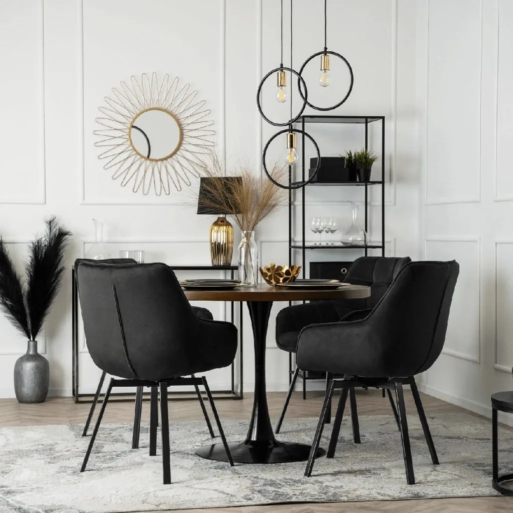 PROXIMA.store - Otočné jedálenské kreslo LUNA FARBA: hnedá