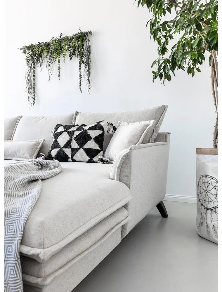 Svetlobéžová rozkladacia rohová pohovka Miuform Charming Charlie, pravý roh