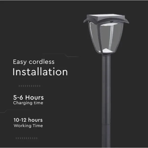 LED Solárna lampa LED/2W/230V 93 cm 3000/6000K IP65 2200 mAh
