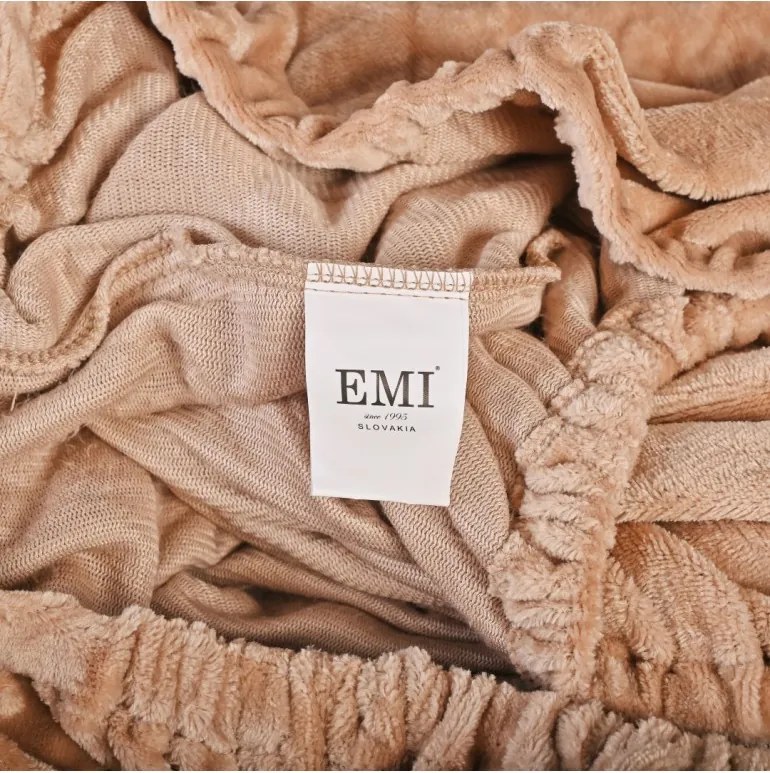 Plachta posteľná z mikroplyšu hnedá EMI, Plachta 180x200