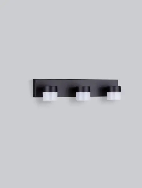 LED čierne nástenné svietidlo Teko 3