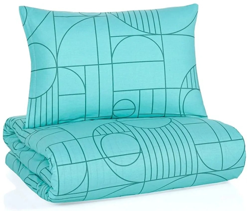 Bavlnené posteľné obliečky Geo Aquatic Awe - 100% bavlna Renforcé - 70 x 90 cm + 140 x 200 cm