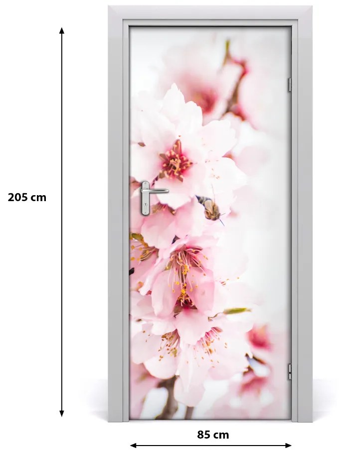 Fototapeta samolepiace kvety mandľovníky 85x205 cm