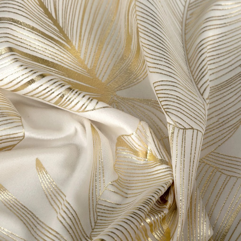 ZATEMŇOVACÍ ZÁVES NA KRÚŽKOCH ARIA 135X250 CM LISTY