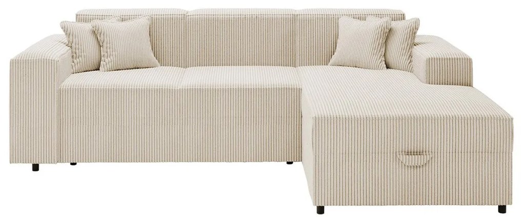 Rohová sedacia súprava Sokol L (vanilková). Vlastná spoľahlivá doprava až k Vám domov. 1122994