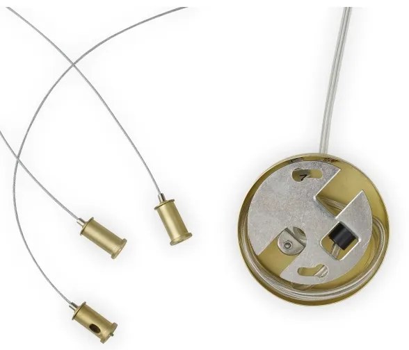 Ideal Lux - LED Luster na lanku PERLAGE 11xG9/3W/230V pr. 73 cm zlatá/dymová