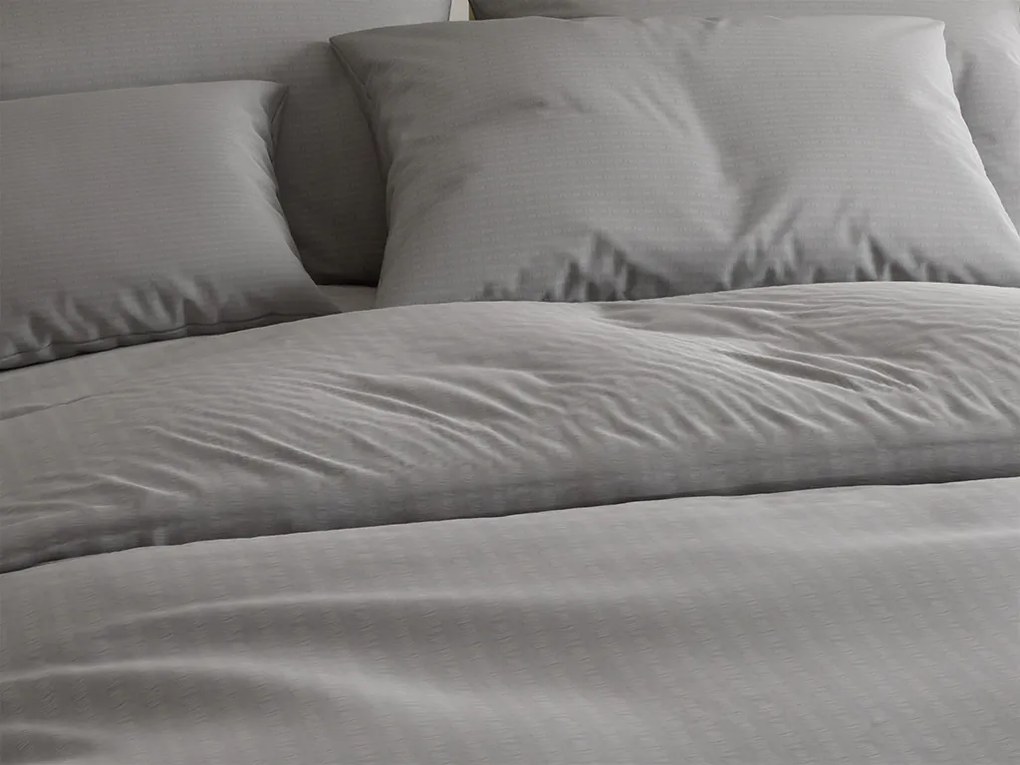 Krepové obliečky STANDO sivé hotelová kapsa Rozmer obliečky: 70 x 90 cm | 140 x 200 cm