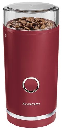 SILVERCREST® KITCHEN TOOLS Elektrický mlynček na kávu SKMS 180 A1 (červená) (100362245)