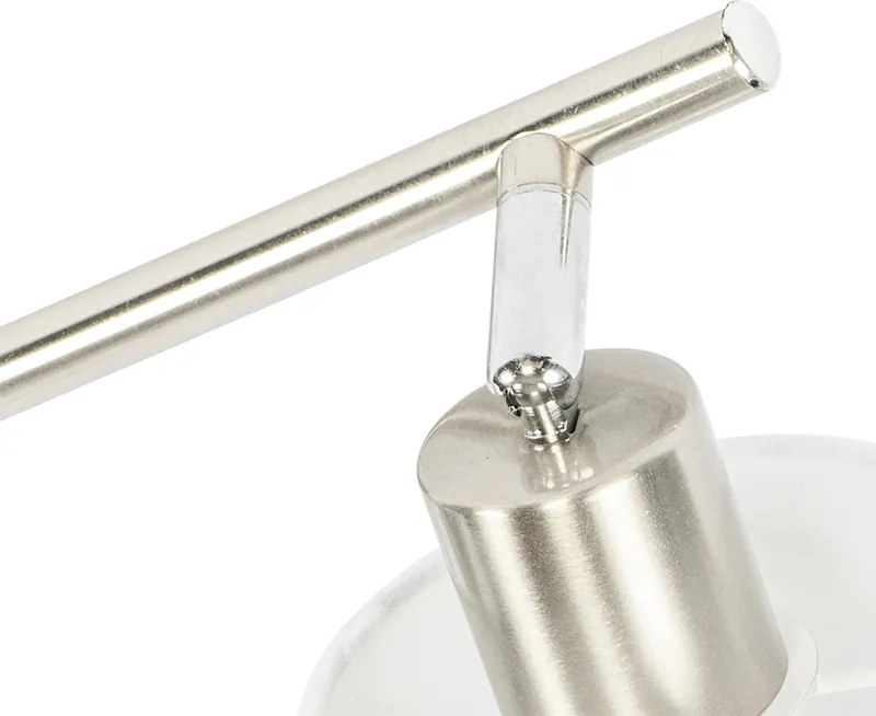 Oceľové stropné bodové svetlo s bielym tienidlom 3-žiarovkové nastaviteľné - Hetta