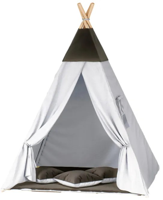 Detský stan Tipi čierny / sivý