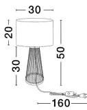 Dizajnová stolová lampa Lois