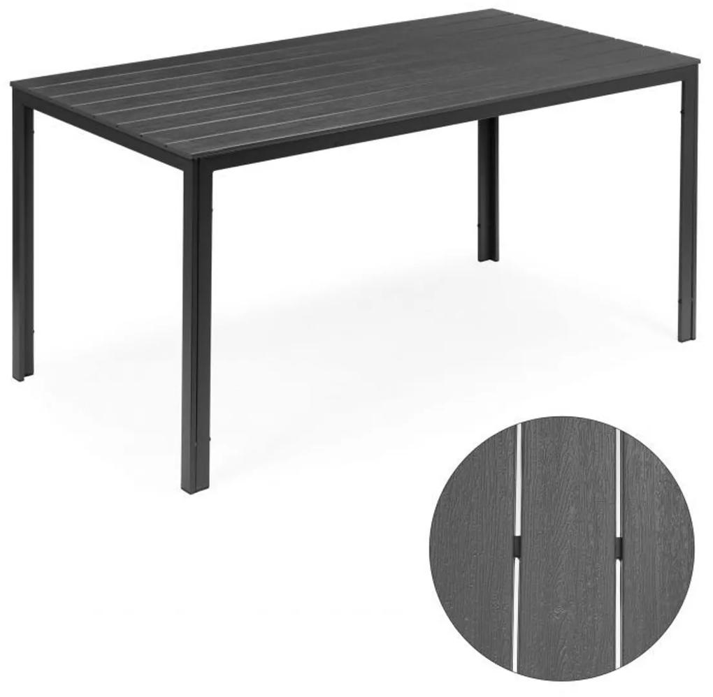 Záhradný stôl 6-miestny 156x78 cm | šedý