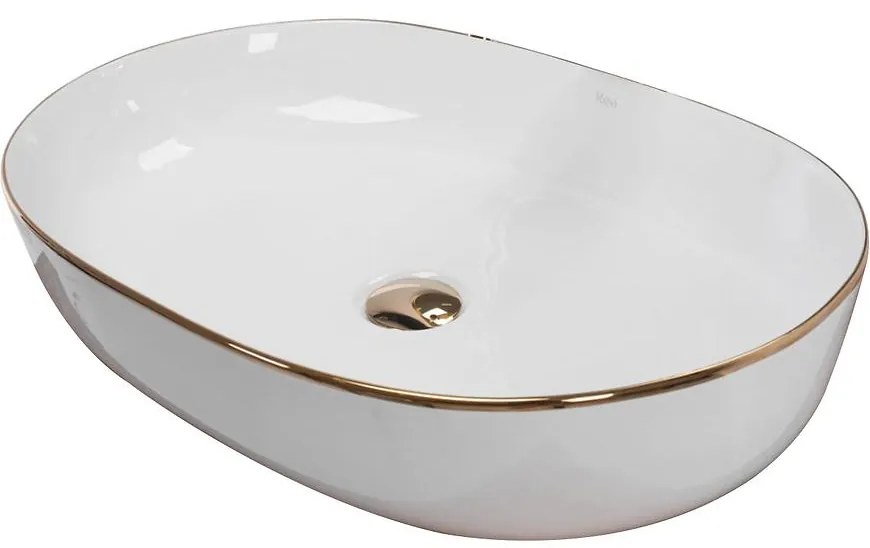 Umývadlo na dosku Cleo 61 Gold Edge