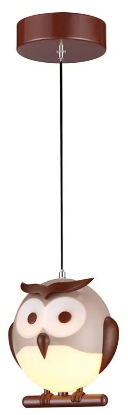 Detský luster 1xE14/10W/230V sova