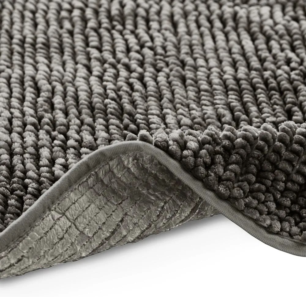 Tmavosivé WC kúpeľňové predložky v súprave 2 ks 80x50 cm Bati – Restilo