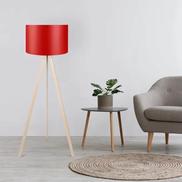 Stojacia lampa AYD 1xE27/40W/230V červená/béžová